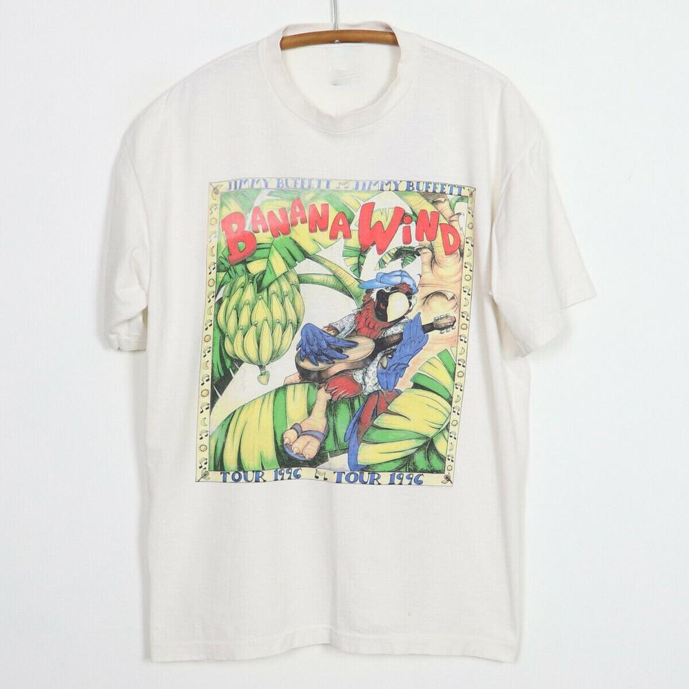 Vintage 1996 Jimmy Buffett Banana Wind Shirt Classic White Unisex S-4XL Unisex T-Shirt M