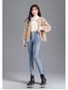 High-Waisted Thick Velvet Skinny Jeans for Women - Winter Slim Fit Stretch Jeggings