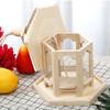 Hexagon Shaped Hanging Bird Feed Dispenser Waterproof Bird Food Container  Garden Decoration