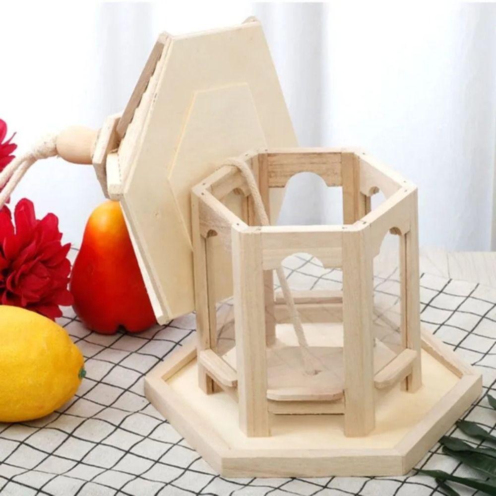 Hexagon Shaped Hanging Bird Feed Dispenser Waterproof Bird Food Container  Garden Decoration