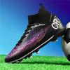 Mens Soccer Shoes  New Professional Competition Training Football Shoes FG Long Nails Anti Slip Adult Football Boots for Men