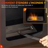 Ethanol fireplace with a 1.2L tank, burning duration of 3 hours, coverage of 20 to 25 m², 50 x 27 x 82 cm, black