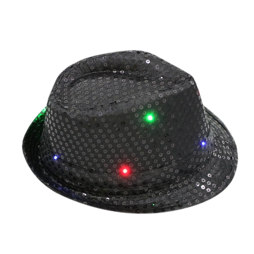 Women Men LED Fedora Hats Flashing Led Novelty Hats For Adults Jazz Fedoras Dance Hat