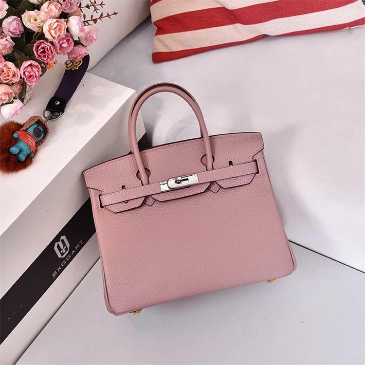 Mode erste Schicht Rindsleder Togo Platin Tasche Damen Silberne Schnalle High-End Handtasche Vielseitige Schulter Umhängetasche