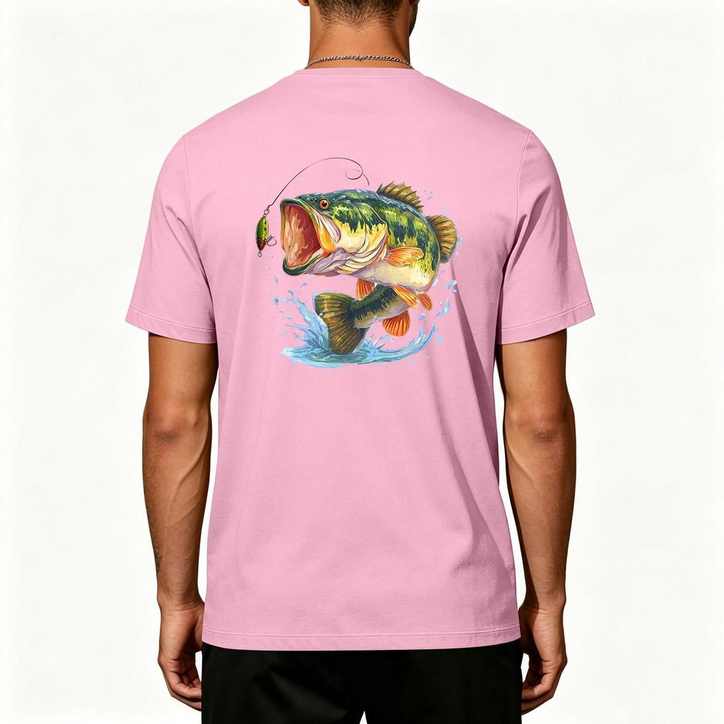 Men's Outdoor Fishing T-Shirt UPF 50 Plus Sun Protection Quick Dry Stretch Short Sleeve Sports Top Lightweight Breathable