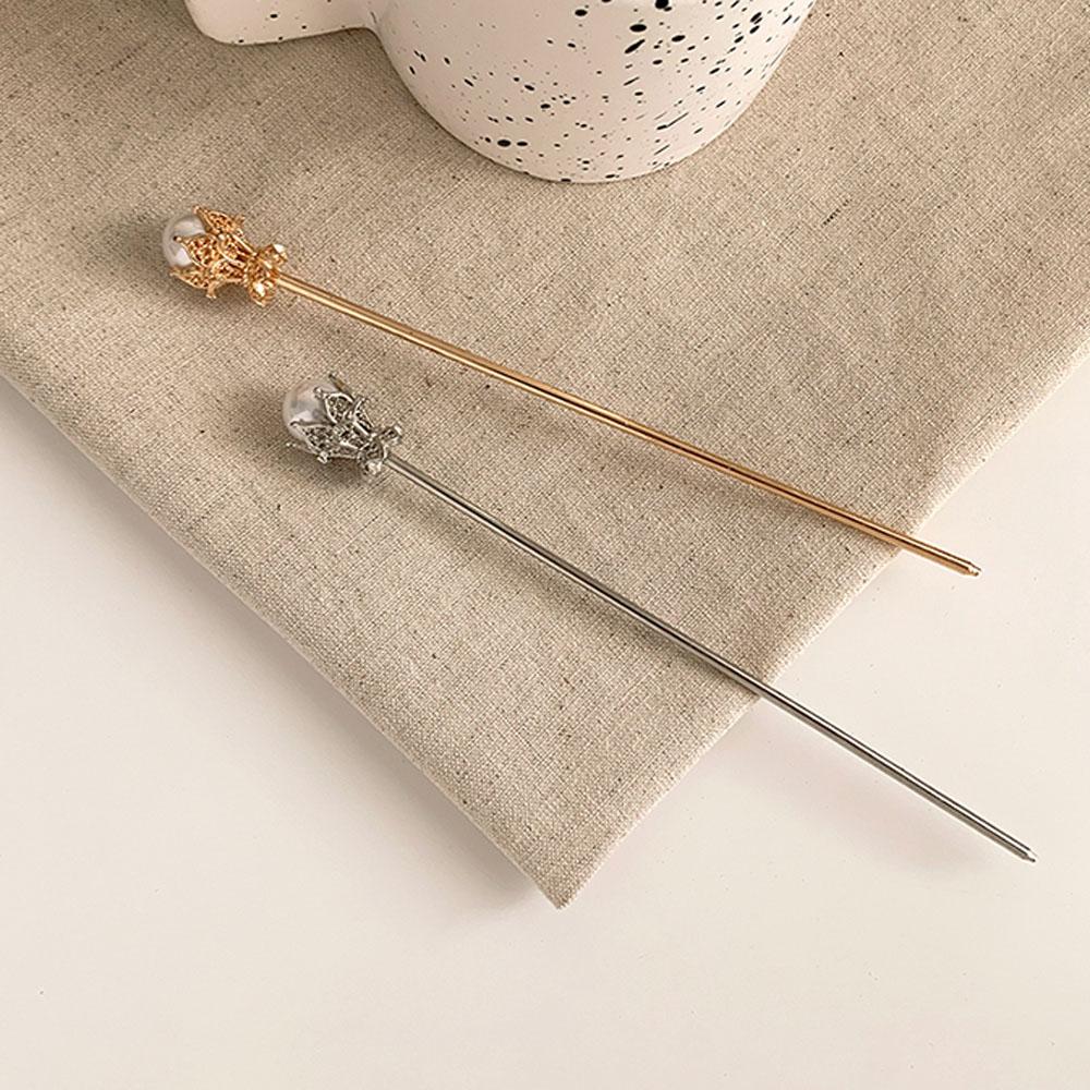 Fashion Chinese Style Pearl Metal Gold Silver Color Hairpin Hair Accessories Hair Sticks Hair Clip