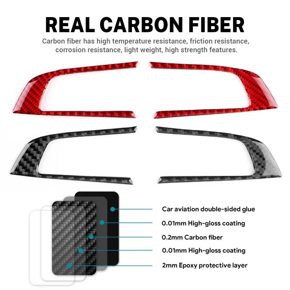 Real Soft Carbon Fiber Sticker For Alfa Romeo Giulia 952 Stelvio 949 2017 2018 2019 LHD RHD Car Steering Wheel Button Frame Trim
