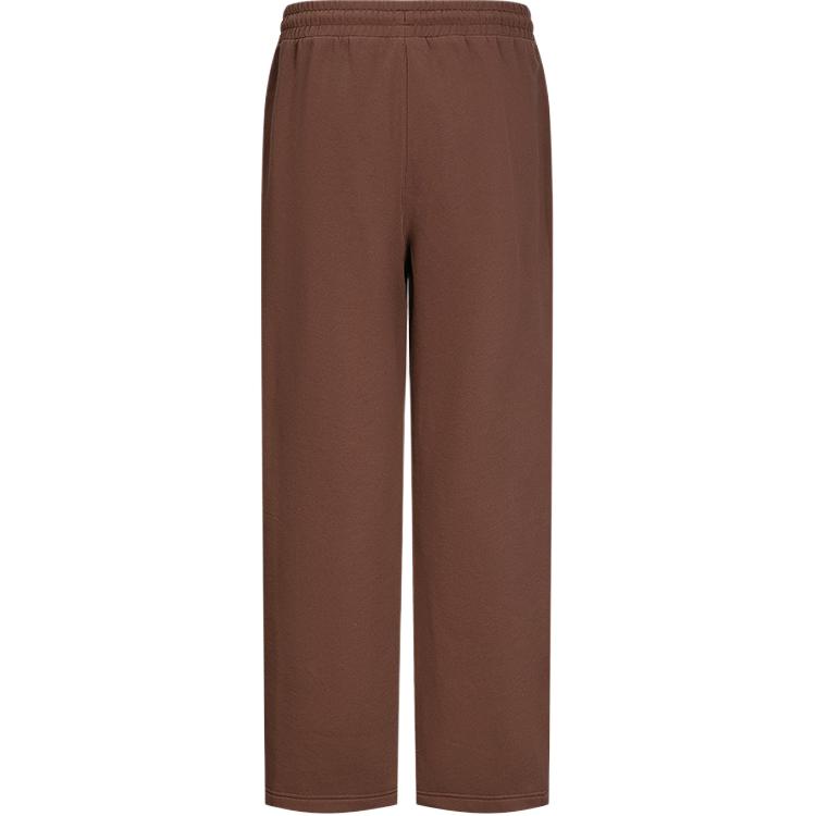 Reebok Fashion Casual Loose Fit Drawstring Fleece Knit Sweatpants Unisex bottoms Brown 24FRM607UGBR