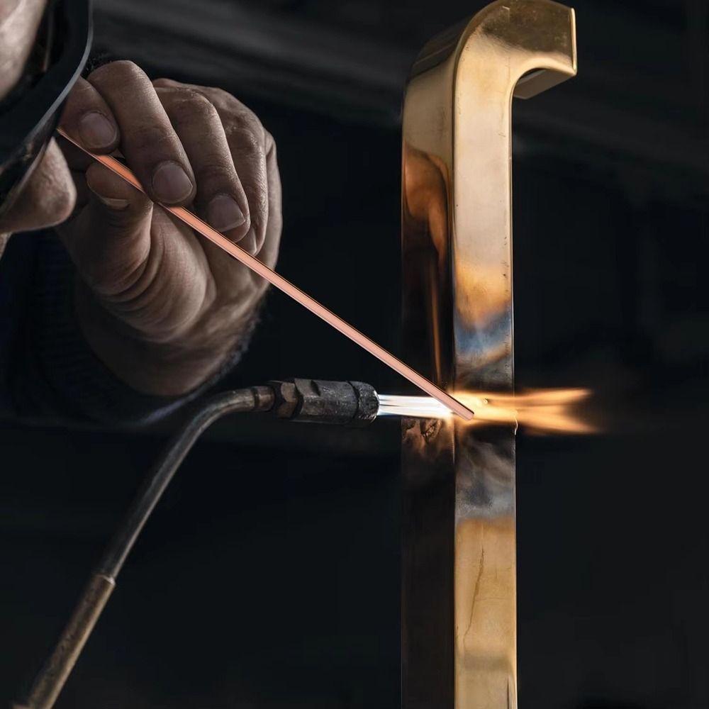 4Pcs Flat Flat Copper Electrode Brazing Soldering Rod  for Air Conditioner and Copper Tube Welding