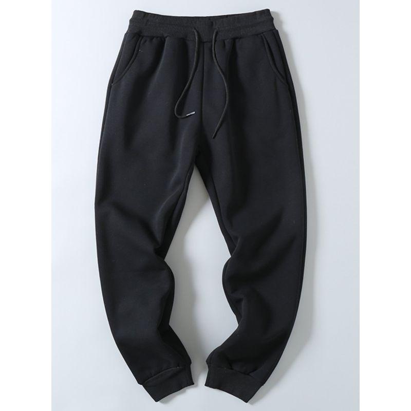 Export Surplus 500g Heavyweight Autumn and Winter Pure Cotton Thickened Fleece Sweatpants Men's Lamb Wool Sports Casual Long Pants