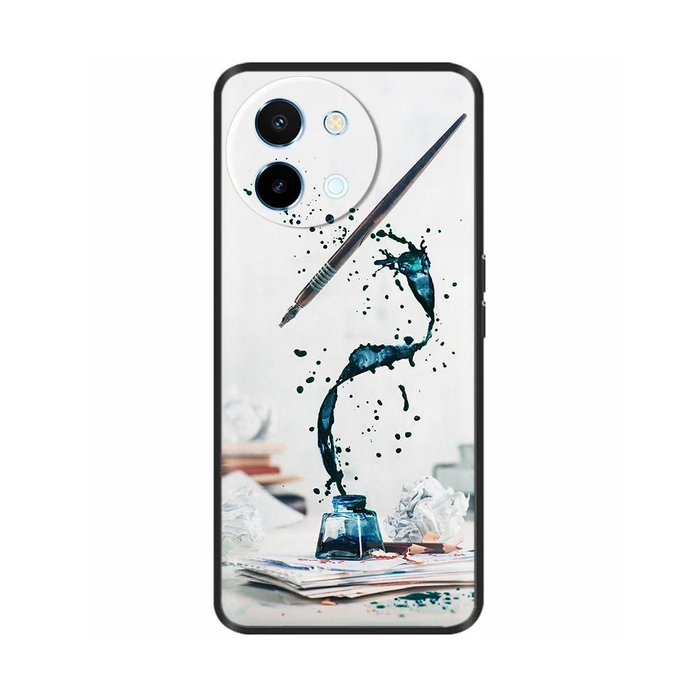 For Vivo Y38 5G Phone Case Cute Fashion Heart Flowers Cases For Vivo Y18 Soft Silicone Bumper Cover For Vivo Y18E Fundas Shells