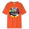 No Signal Men Camiseta Hip Hop Estilo Streetwear Tops & Tees Novidade Geométrica Manga Curta Verão Algodão Camiseta Camisetas Oversize