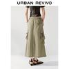 UR 2025 Autumn Women's Casual Workwear Drawstring Skirt
