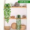 Plastic Material Hanging Vine With Basin Simulation Flower New Persian Fern Leaves  Christmas Tree