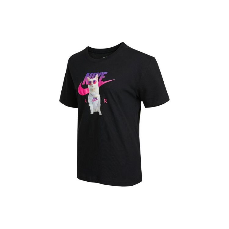 

Женская футболка с логотипом Nike Sportswear Eyeglass Cat Print, черная DD1496-010 XS