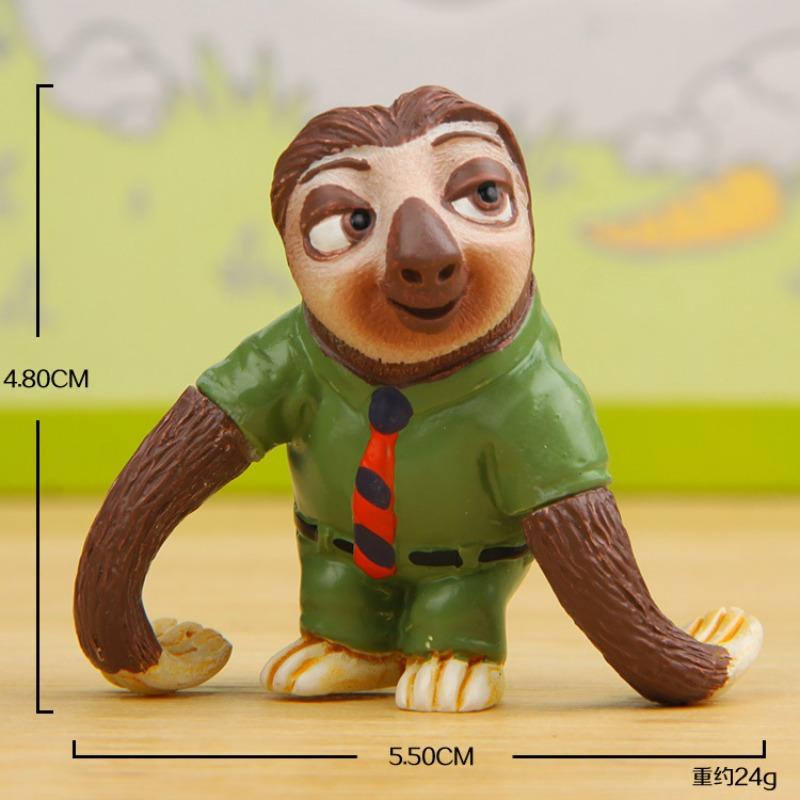 Fresh and Cute Crazy Animal Sloth Lightning Si Cong Figurine Micro-landscape Design Figurine Desktop Decoration