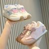 Leichte Freizeitsneaker für Mädchen Herbst Kleinkinder Weiche Sohle PU-Obermaterial Verschluss