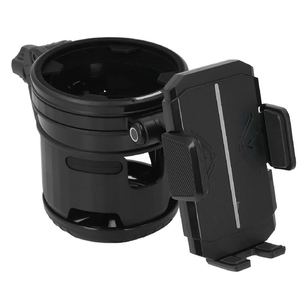 Kinderwagen-Getränkehalter mit Handyhalter 360 Grad Drehung Doppel-Becher- und Flaschenhalter Getränkehalter für Roller Fahrrad