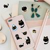 500PCS  Black Cat Roll Stickers Ten Different Patterns Small Pattern DIY Luggage Skateboard Water Cup Decoration Stickers TZ501