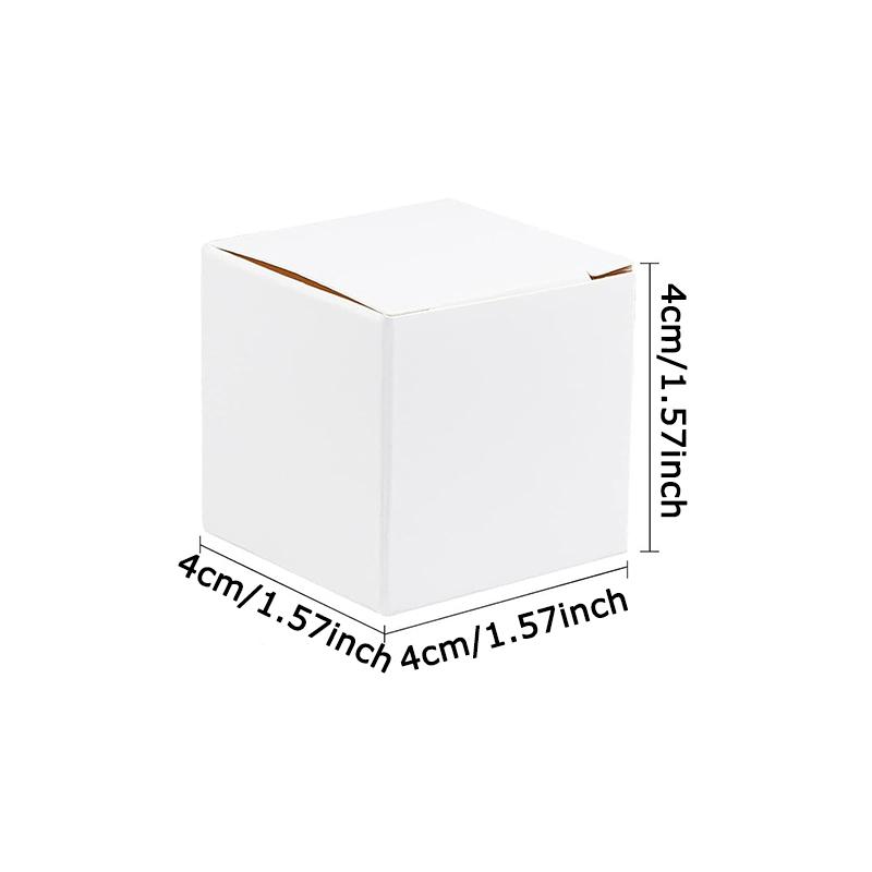 

WTEMPO 100 шт. Мини-коробки из белой бумаги для бусин, сережек, колец, небольших подарков, упаковочные коробки с крышкой, самодельные складные коробки для угощений на вечеринку 100pcs белый