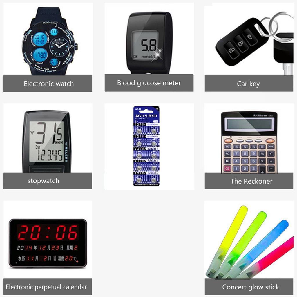 Pack of 10pcs/sheet LR721 Alkaline Button Batteries 1.5V Coin Cell Battery for Watches Calculators and Digital Cameras