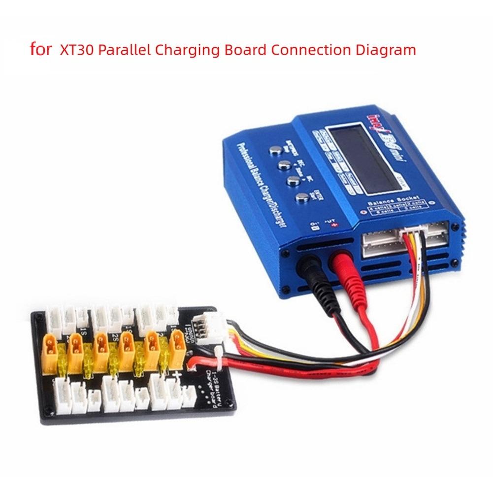 For XT30 Parallel Charging Board for 1S 3S Lithium Batteries Compatible with For B6 For B6AC Chargers and Expansion