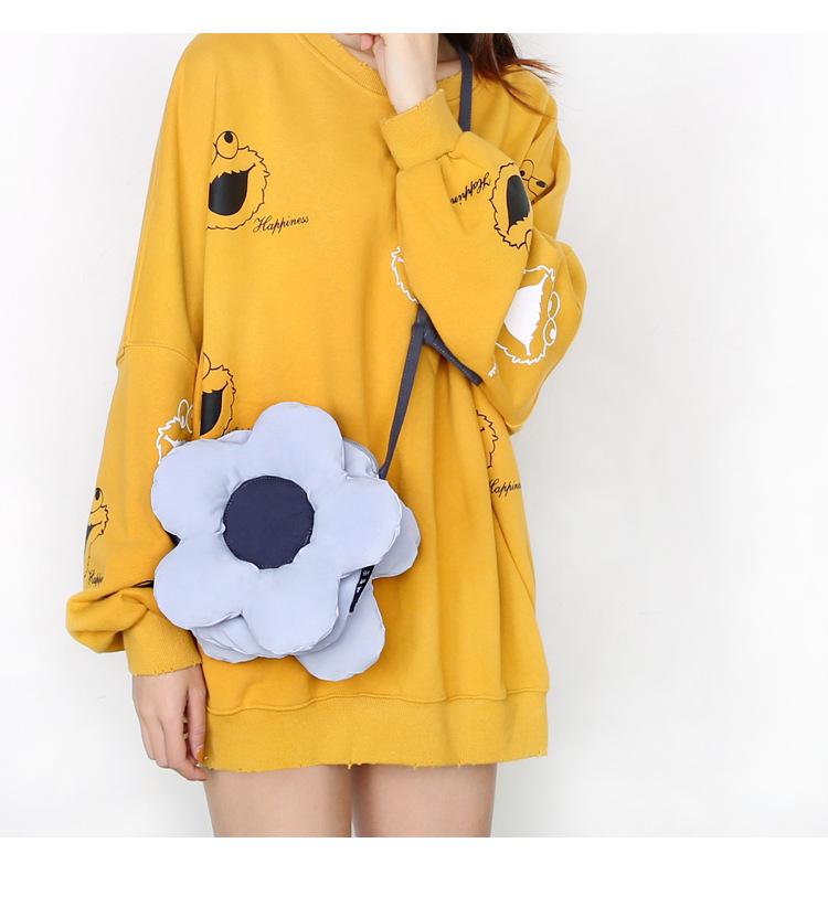 Three-Color Patchwork Floral Soft Girl Shoulder Bag