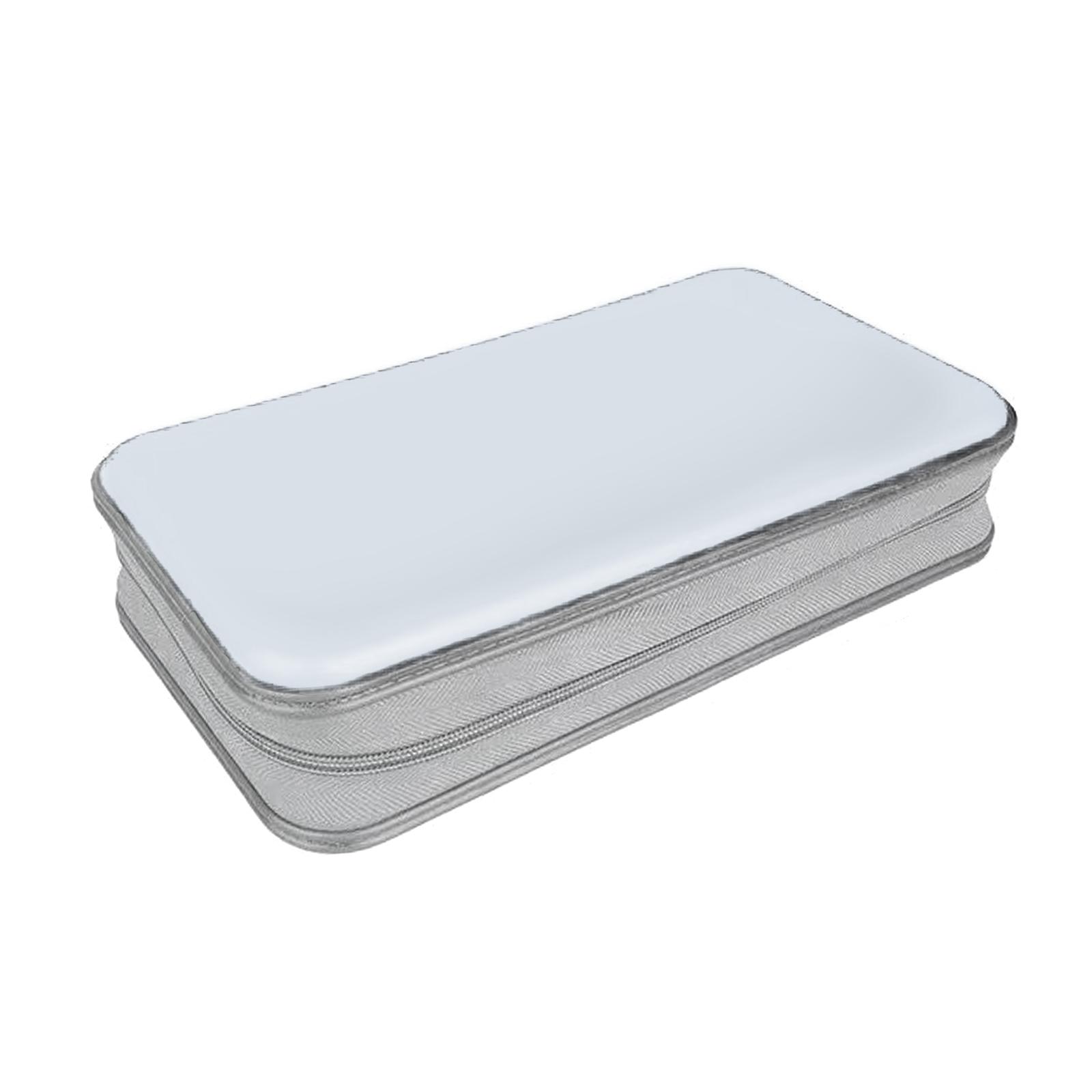 

80-Capacity CDs Package Case Portable CDs Sleeve Reliable Storage Bag Protective Cover for Office Car Travel Accessory белый