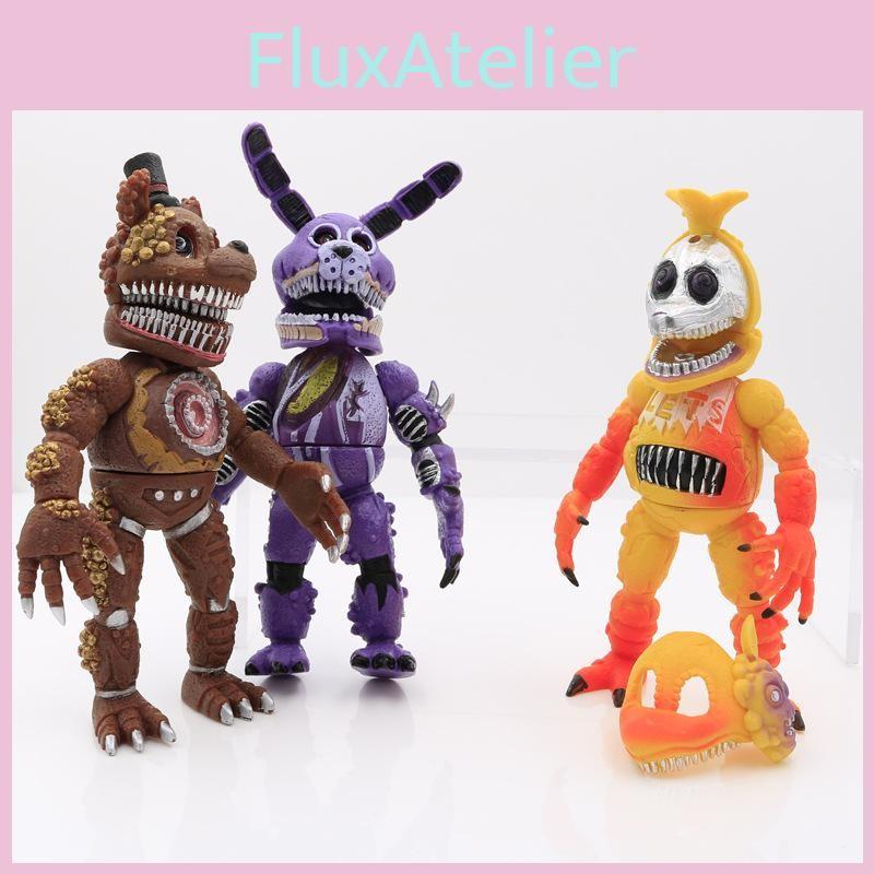 Fnaf Five 6pcs Nights At Freddys Light Up Action Figures Facechanging Toys