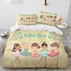 3D Print Cartoon Cute Ballet Girl Ballerina Comfortable Duvet Quilt Cover Pillowcase Bedding Set Bedroom Decoration Home Textile