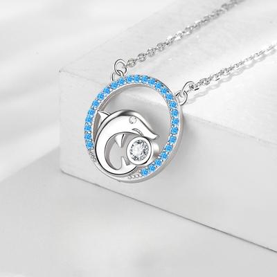 Colier Delfin Femei Lux Ușor ins Design Nișă Premium Cadou Crăciun Zi de Naștere Lanț Claviculă