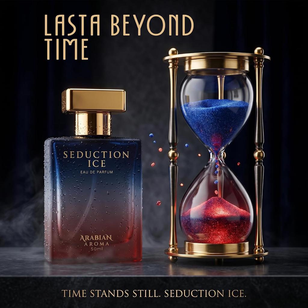Seduction Ice Eau De Parfum for Men – 50ml | Fresh Citrus & Fruity Fragrance | Long Lasting Perfume for Man