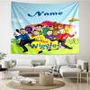 Custom Name The Wiggles Print Tapestry, Backdrop, Easy Setup, Ideal for Bedroom, Office & Living Room, with Aesthetic Wall Hanging Decor.