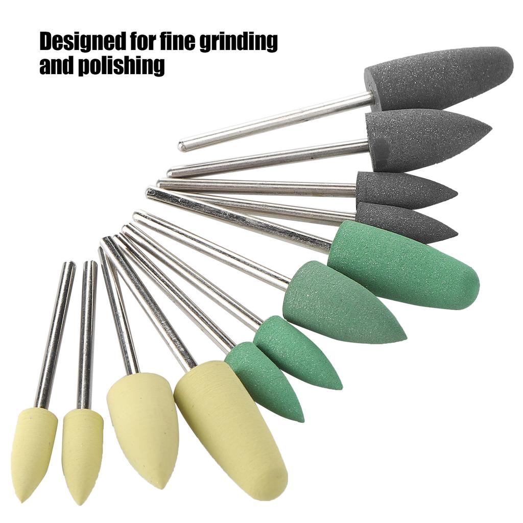 Dental Silicone Rubber Polisher Grinding Head Stainless Steel Shank Dental Grinding Polisher Burs