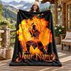 Avatar The Last Airbender Custom Name Flannel Blanket Personalized Soft Warm Plush Throw Blanket Customized Gift for Family Friends