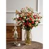 Single-stem Multi-head Small Rose Artificial Flower Dried Flower Bouquet, Living Room Dining Table Floral Arrangement, Artificial Flower