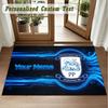 Crystal Velvet Square Rug Custom NamePreston North End Pattern Non Slip Home Floor Decor Rug