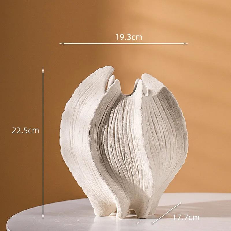 For Ceramic Vase Irregular Folded Paths Abstract Ceramic Crafts Flower Vase Flower Arrangement Accessories Home Decoration