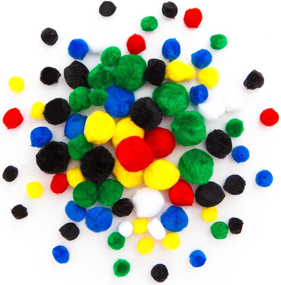 Acrylic Pompoms Mix 78 pcs