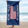 Amerika 1776-2026 Flagge Strandtuch Mikrofaser Schnelltrocknend Sandfrei Übergroß 4. Juli Patriotisches Fitnessstudio Sporttuch Zum Schwimmen
