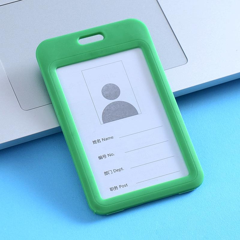 Dwustronny przezroczysty identyfikator z smyczą na karty ID i plakietki z imieniem