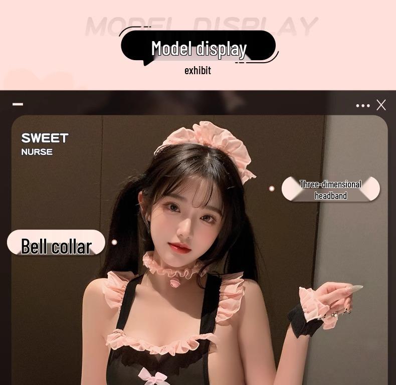 2024 Sexy Maid Uniform Lingerie Set: Tempting No-Undress Sleepwear for Passionate Nights