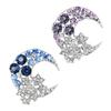 Brosche Mond Sterne Design Funkelnder Strasslegierung Brosche Kleidung Haare Hüte Taschen Brosche Pin Kleidung Haare Hüte Taschen Zubehör