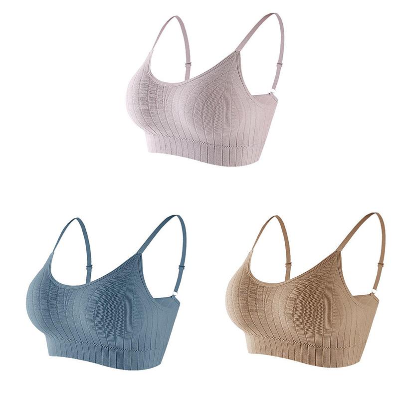 Push-up BH för kvinnor Elastisk Samla BH Matchande Underkläder Sömlös BH Trådlös Enfärgad Förtjockning Underkläder