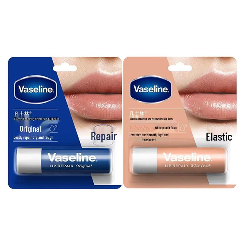 Vaseline Classic Lip Balm White Peach + Original Duo
