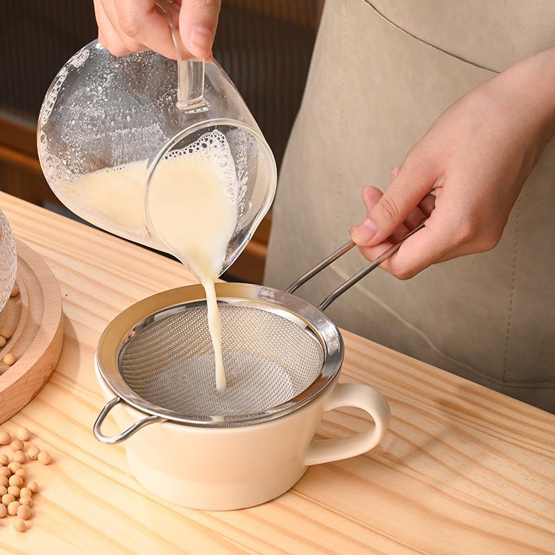 3pcs Stainless Steel Strainer Food Kitchen Mesh Filter Spoon For Soy Milk Quinoa Tea Soup Sifting Baking Straining