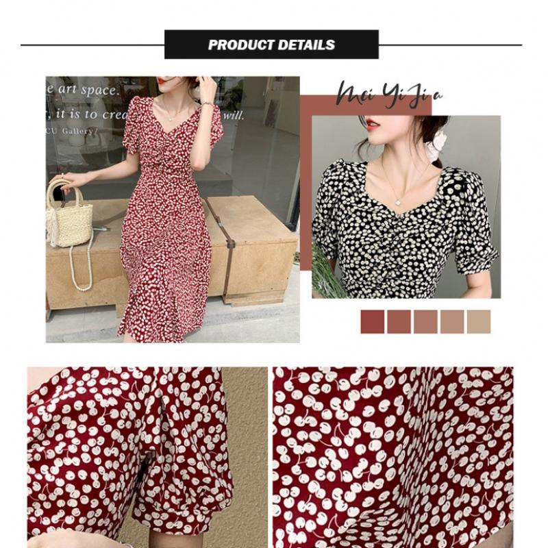 Shop Women Slim Fit Cherry Summer Shirring Midi Dress Won Wdr Wde357c
