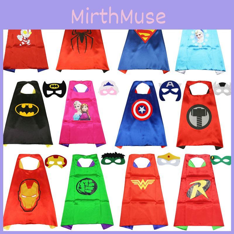 Turtle Ninja Superhero Cape Cloak Eye Mask Kid Halloween Cosplay Party Costume