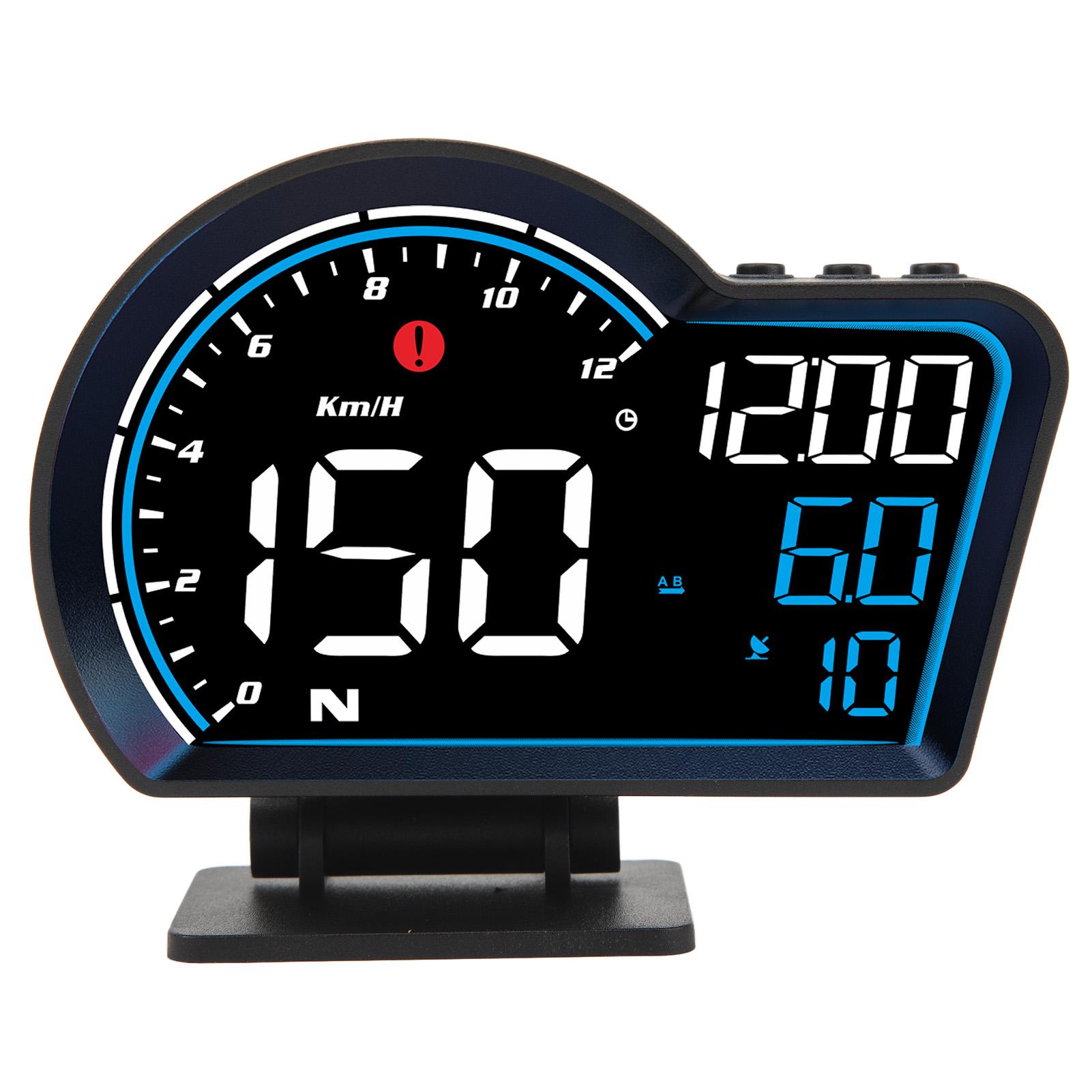 

Автомобильный HUD-дисплей Скорость Направление Расстояние Проезда Сигнализация Превышения Скорости HD-дисплей GPS Цифровой Спидометр