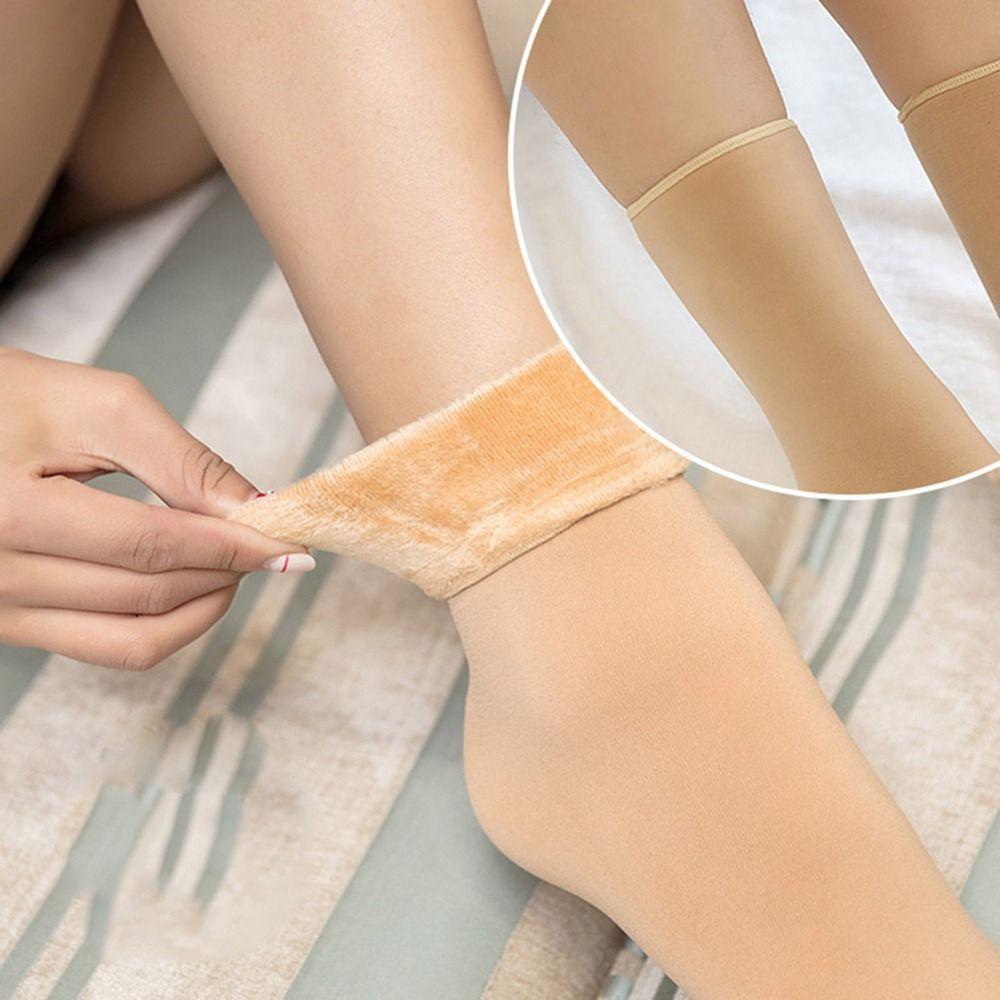 Einfarbig JK Mädchen Polyester Winter Thermosocken Überknie Socken Oberschenkelhohe Socken Damen Strümpfe